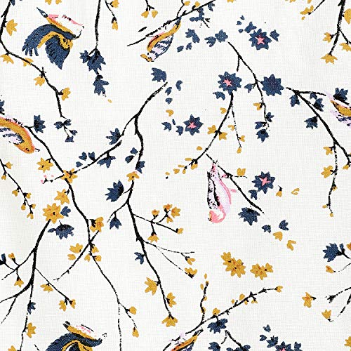 Dekor World 1 Piece Cotton Mini Bird Printed Cream Table Runner-(33x240 cm)-8 Seater Dinning & Center Table - Image 5