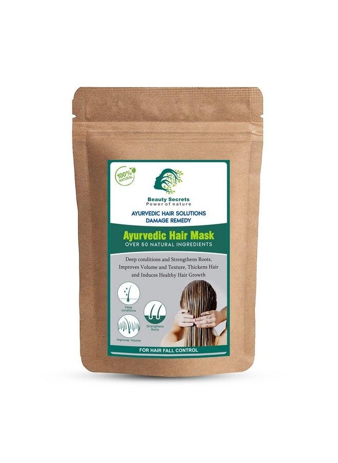 beauty Secrets - Ayurvedic Hair Mask For Dandruff And Hair Fall Made With 100% Natural Ingredients (Helps In Root Strengtheninghair Growth & Repairing Damaged Hair)100Gm - Image 1