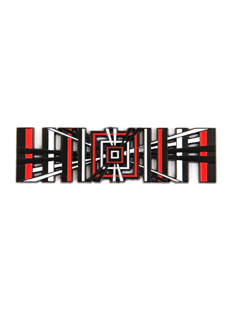 Excefore 3D Alloy Plaid Badge, 3D Metal Emblem Sticker for Tesla Model 3 and Model Y Emblem Plaid, Front Hood Badge Decal & Rear Trunk Logo, Compatible for Tesla Model 3 Y X S (Black Red)  - Image 1