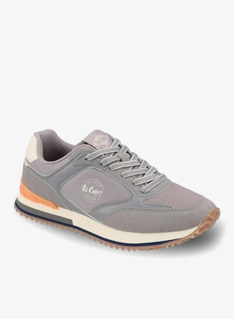 Lee Cooper GREY Women Logo Print Lace-Up Ankle Sneakers for Women | Best Price UAE