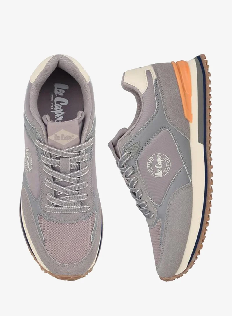 Lee Cooper GREY Women Logo Print Lace-Up Ankle Sneakers for Women | Best Price UAE