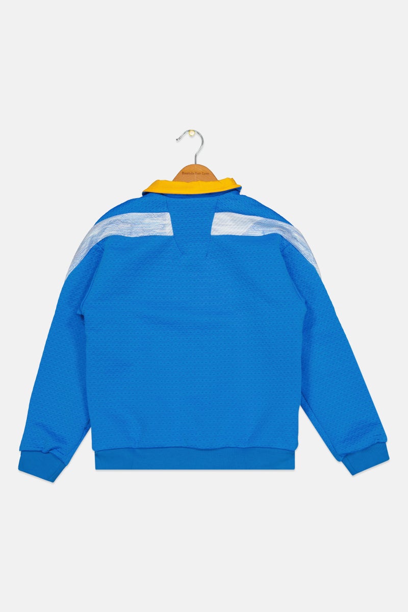 Adidas Kids Boy Sportswear Fit Training Jackets, Blue Combo  - Image 2