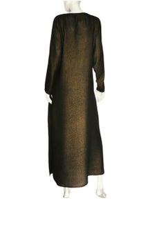 Sana'a Kayum Metallic Black Classic Front Open Dolman Sleeve Abaya By Sanaa Kayum  - Image 5