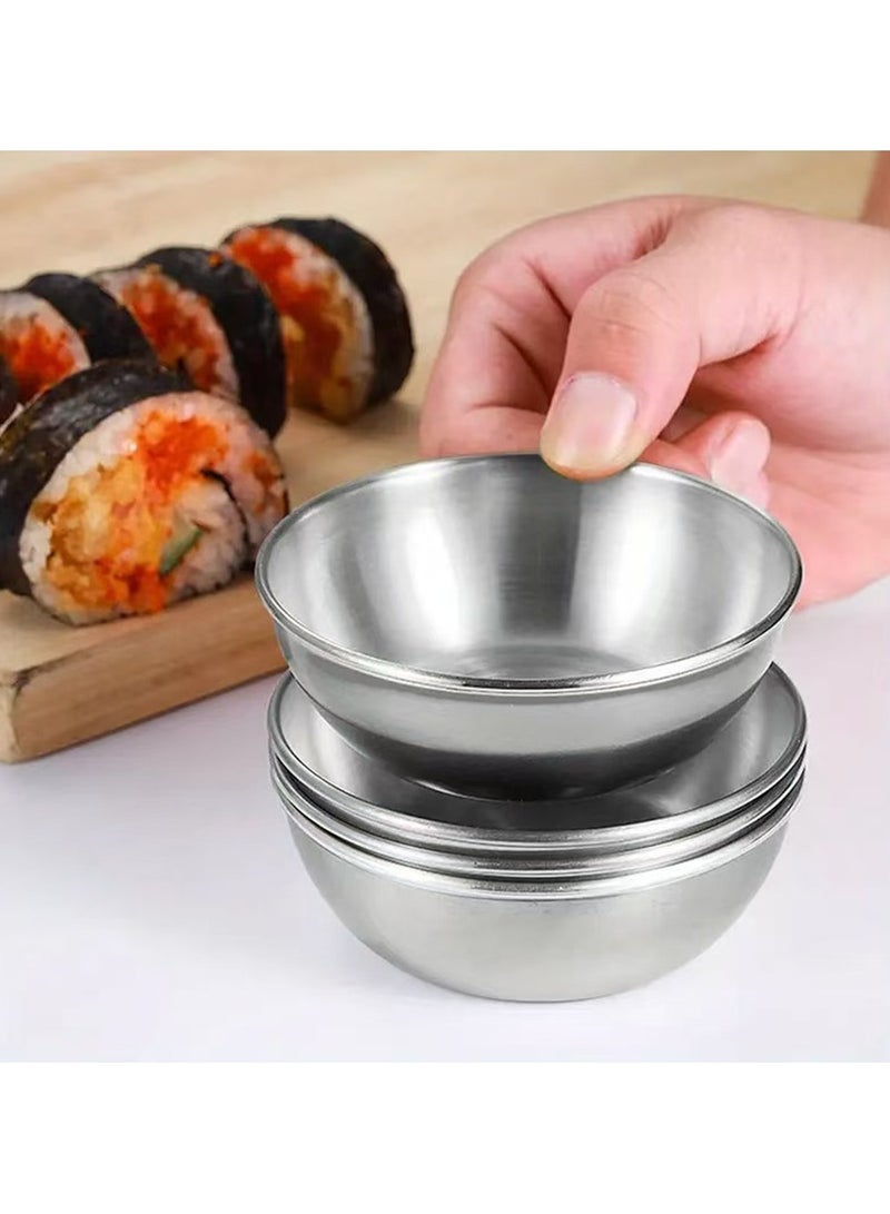 4 قطع الفولاذ المقاوم للصدأ المخللات المقبلات بهار صحن صينية بهار صحن أدوات المائدة المطبخ - Image 1