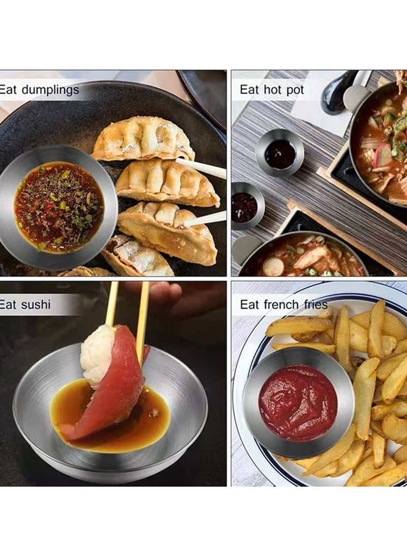 4 قطع الفولاذ المقاوم للصدأ المخللات المقبلات بهار صحن صينية بهار صحن أدوات المائدة المطبخ - Image 4