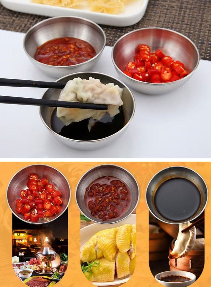 4 قطع الفولاذ المقاوم للصدأ المخللات المقبلات بهار صحن صينية بهار صحن أدوات المائدة المطبخ - Image 5