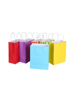 Party with Emma Rainbow Kraft Paper Party Favor Gift Bags with Handle Assorted Colors Rainbow Bags for Wedding Birthday Party Supplies and Gifts (Large)  - Image 4