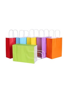 Party with Emma Rainbow Kraft Paper Party Favor Gift Bags with Handle Assorted Colors Rainbow Bags for Wedding Birthday Party Supplies and Gifts (Large)  - Image 3