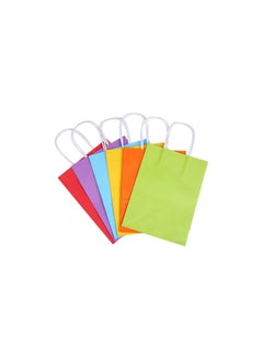 Party with Emma Rainbow Kraft Paper Party Favor Gift Bags with Handle Assorted Colors Rainbow Bags for Wedding Birthday Party Supplies and Gifts (Large)  - Image 2