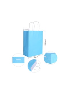 Party with Emma Rainbow Kraft Paper Party Favor Gift Bags with Handle Assorted Colors Rainbow Bags for Wedding Birthday Party Supplies and Gifts (Large)  - Image 5