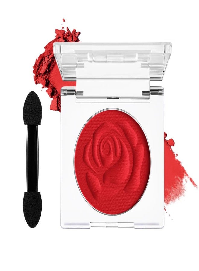 DE'LANCI Single Matte Red Eyeshadow, True Red Eyeshadow Palette Highly Pigmented, Longwear Red Eye Makeup, Red Goth Eye Shadow, Red Face and Body Paint for Women Halloween Cosplay SFX Clown Makeup #05 - Image 1
