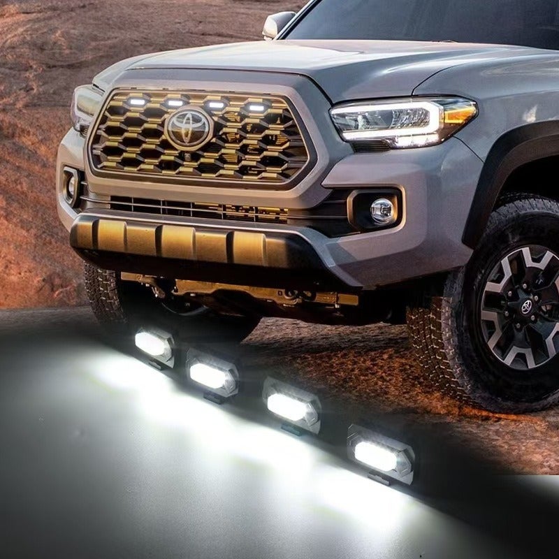 MKS Cross-Border New Car LED Headlight - Yellow Light for Tacoma Sport Edition - Black Shell White Light [4-in-1] - Image 1