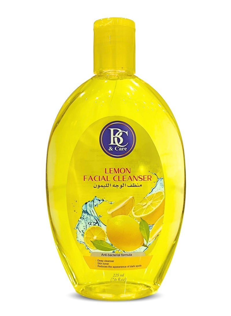 BC & CARE Lemon Facial Cleanser: Anti-Bacterial Formula, Deep Cleansing & Skin Toning Solution, Diminishes Dark Spots, Specially Formulated Makeup Remover - 225ml  - Image 1