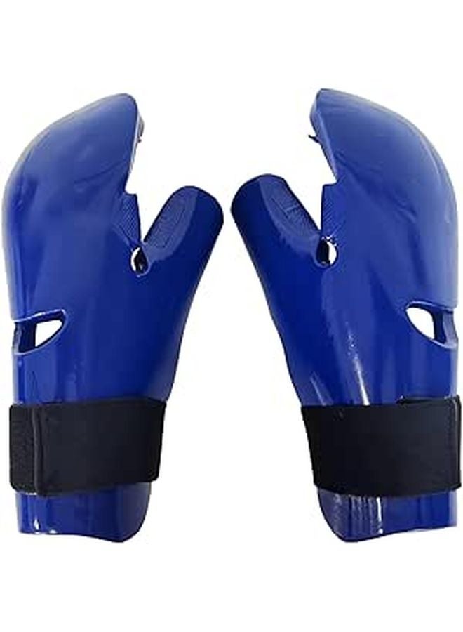 Blue Taekwondo Gloves For Impact Absorption With Adjustable Fit - Image 1