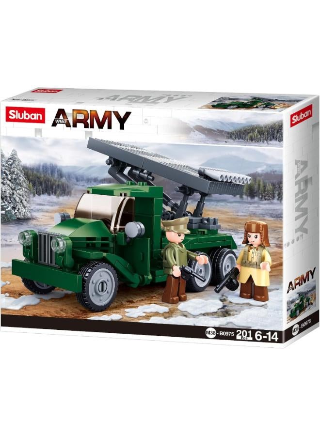 Sluban WWII SL95835 Soviet Rocket Launcher (201 Pieces), Clamping Blocks, Play Set - Image 1