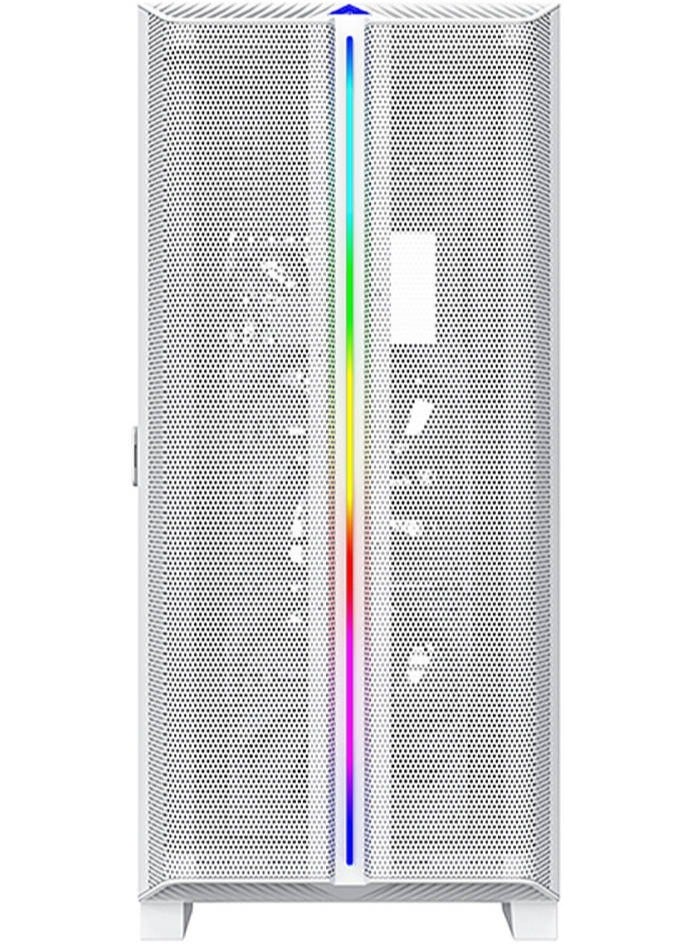 MONTECH Sky One Lite aRGB ATX Mid Tower Case, Up to 360mm Radiator Support, 3x Preinstalled Fan, Front & Bottom Dust Filter, Swivel Glass Side Panel, USB Type-C Port, Frost White | SKY ONE LITE WH  - Image 2