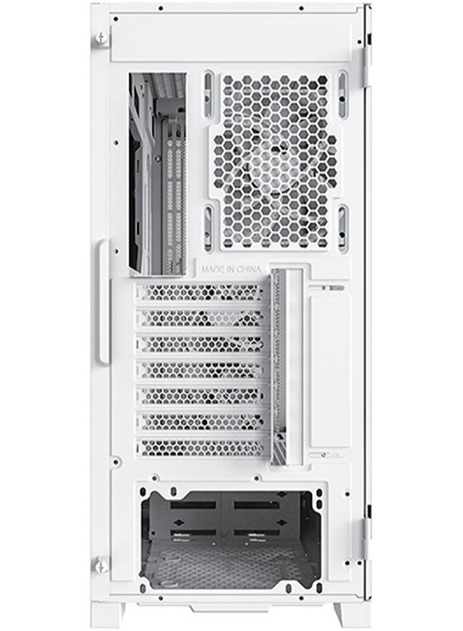 MONTECH Sky One Lite aRGB ATX Mid Tower Case, Up to 360mm Radiator Support, 3x Preinstalled Fan, Front & Bottom Dust Filter, Swivel Glass Side Panel, USB Type-C Port, Frost White | SKY ONE LITE WH  - Image 5