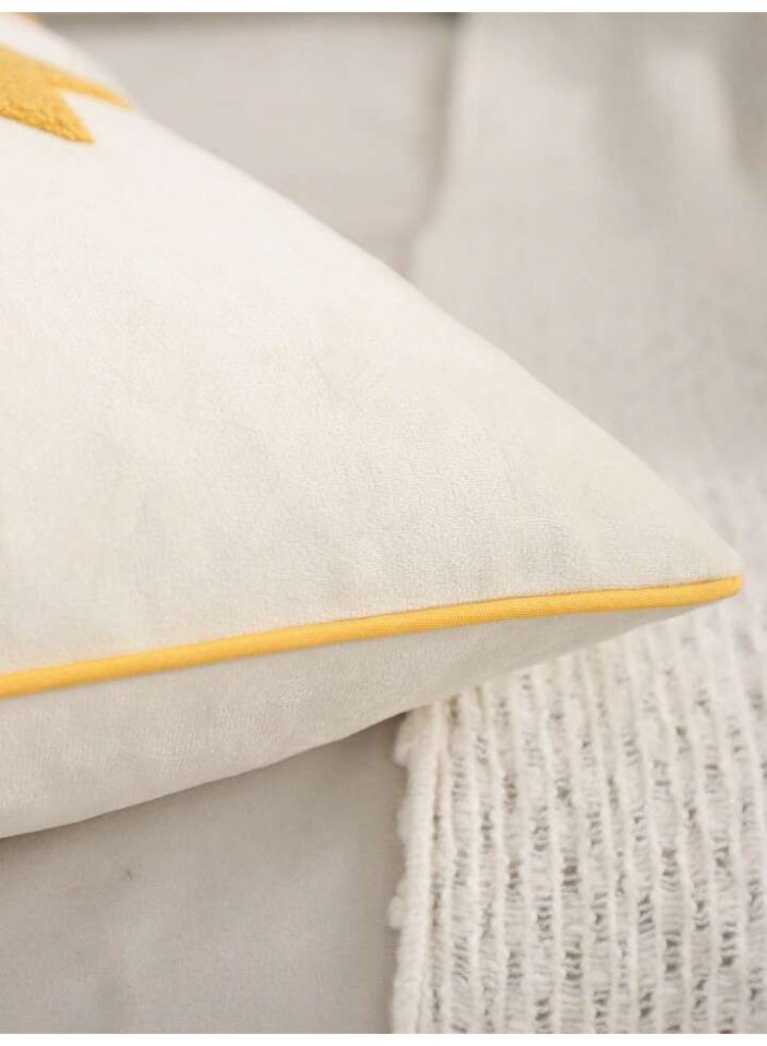 AL-HRAER Elegant Ramadan Embroidered Cushion Cover with Crescent Moon and Lantern Designs, Made from Premium Fabric – 45×45 cm - Image 4