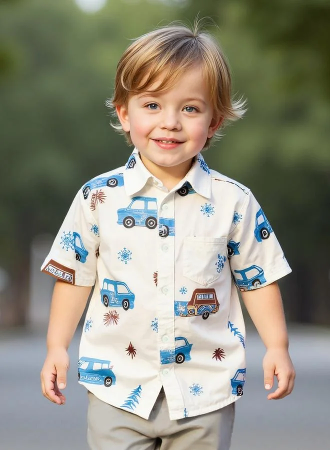Take Two  Boys Graphic Print Shirt And Shorts Set for Men | Best Price UAE