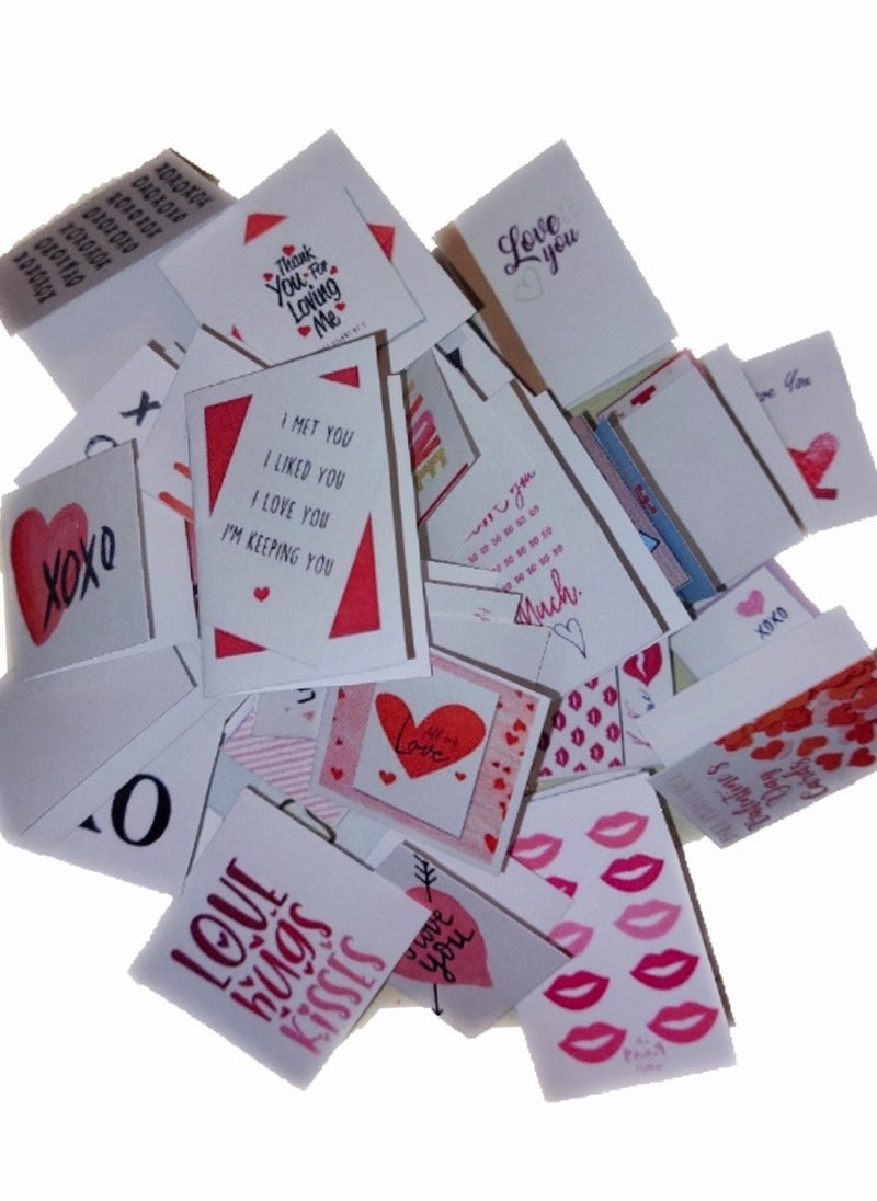 Generic Gift messages in a glass jar with small empty greeting cards for love valentines & anniversay  - Image 2