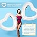 Junkin 47 3 x 39 4 Inch White Heart Pool Float Bachelorette Inflatable Swim Float Bride Pool Water Ring Loungers Tube Swimming for Engagement Wedding Summer Beach Party2 Pcs - Image 4