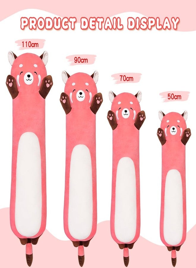 Yeqivo Cute Long Raccoon Plush Toy, Soft Hugging Plush Pillow, Kids Raccoon Plush for Girlfriend (Pink, 27.55inch/70cm) - Image 4