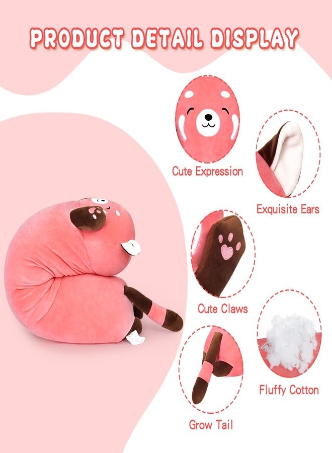 Yeqivo Cute Long Raccoon Plush Toy, Soft Hugging Plush Pillow, Kids Raccoon Plush for Girlfriend (Pink, 27.55inch/70cm) - Image 3
