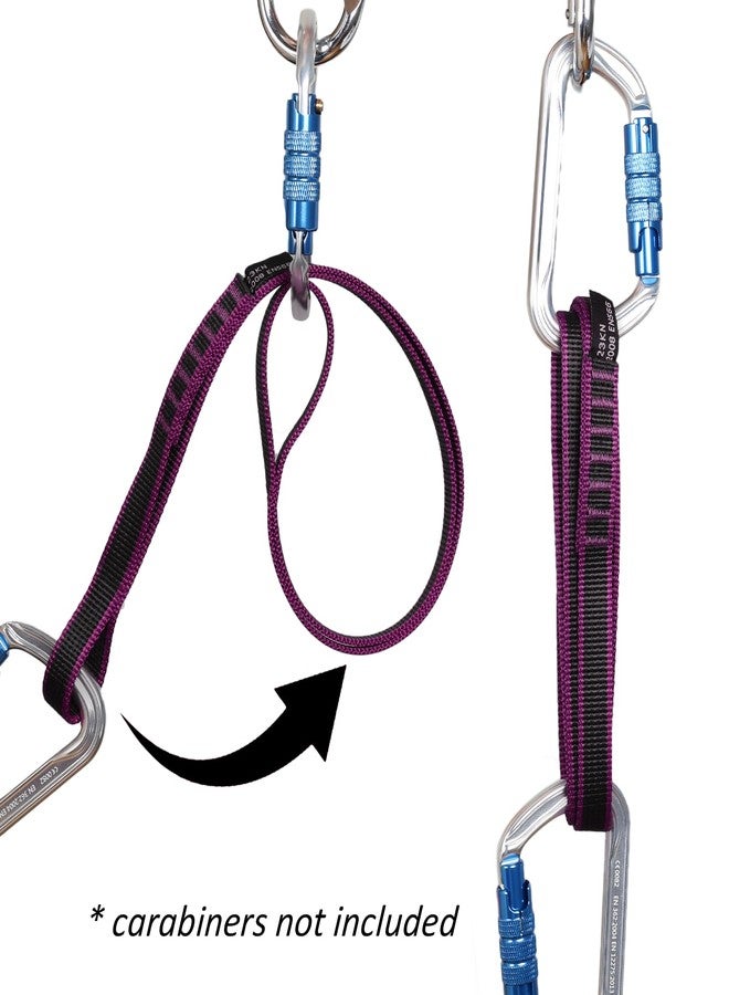 KLYTORX 18mm Nylon Climbing Sling Runner 23KN CE2008/EN566 Certified - Webbing Straps for Outdoor Rock Climbing, Rappelling, Swing, Yoga Hammock etc30cm/ 12inch |Pack of 1（Purple） - Image 4