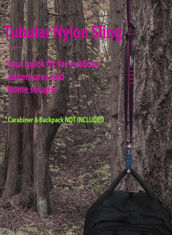 KLYTORX 18mm Nylon Climbing Sling Runner 23KN CE2008/EN566 Certified - Webbing Straps for Outdoor Rock Climbing, Rappelling, Swing, Yoga Hammock etc30cm/ 12inch |Pack of 1（Purple） - Image 3