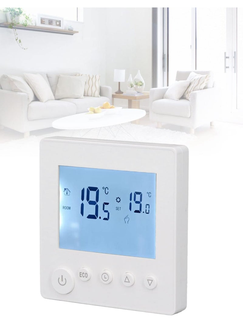 Excefore - Smart Thermostat 16A LCD Display Non Programmable Thermostat for Home Digital Thermostat with NTC Temperature Sensor 2 Wire Thermostat for Heat Control Ideal for Smart Home - Image 1