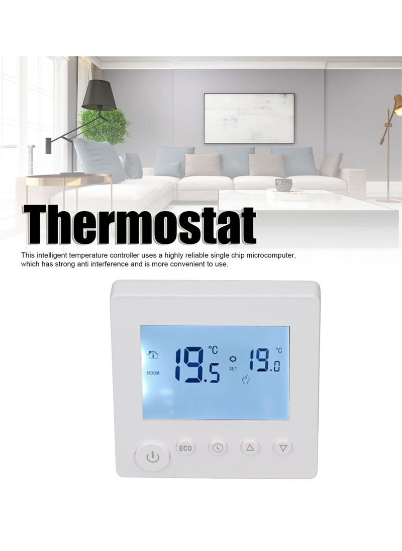 Excefore - Smart Thermostat 16A LCD Display Non Programmable Thermostat for Home Digital Thermostat with NTC Temperature Sensor 2 Wire Thermostat for Heat Control Ideal for Smart Home - Image 1