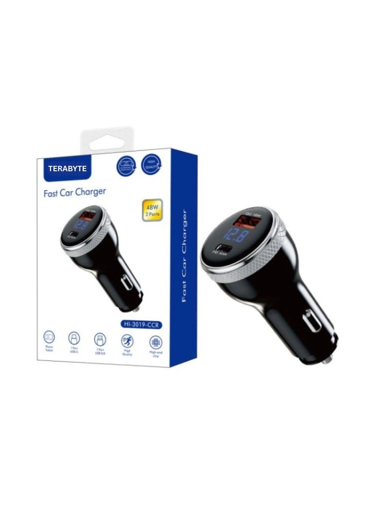 Terabyte Fast Car Charger 2 Ports 48W - Image 1