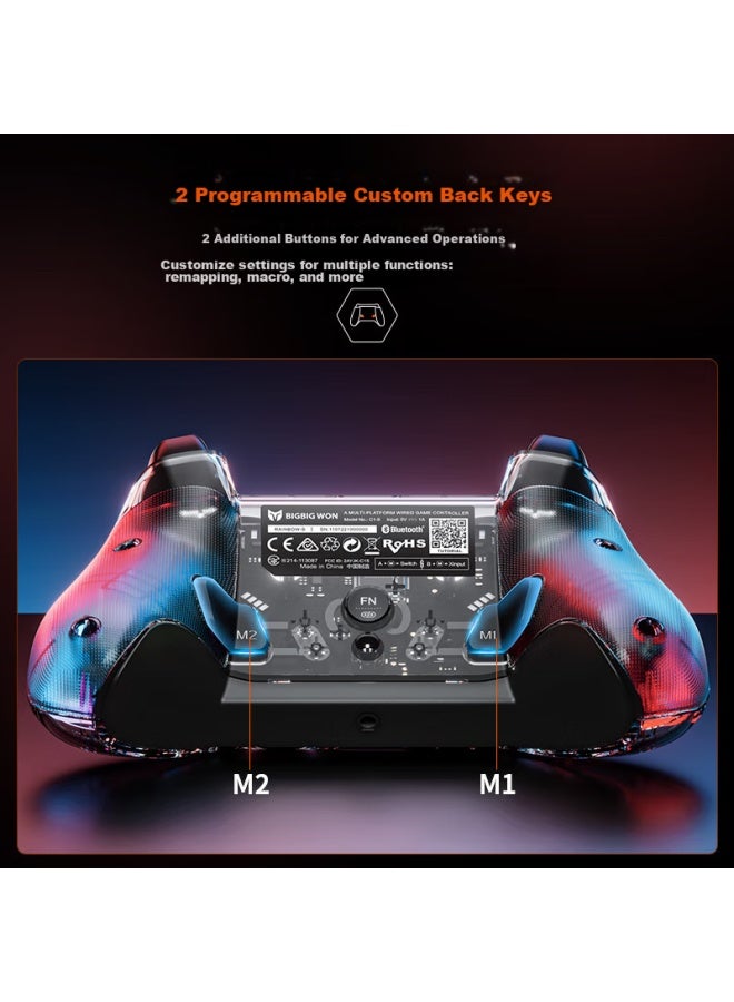Ink will Mojiang Rainbow S Elite Wired Game Controller With Motion Sensing Macro Switch/pc/steam/ios Controller For Elden Ring, Horizon Forbidden West, Zelda - Image 5