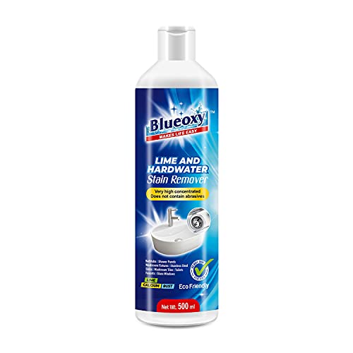 BLUEOXY High-Performance Lime, Rust, Calcium, Stain Remover | Hard Water Stain Remover | Fast Acting Limescale Remover| Cleans Rust, Hard Water Deposits | Ecological Formulation | 500 ML | QTY1 - Image 1