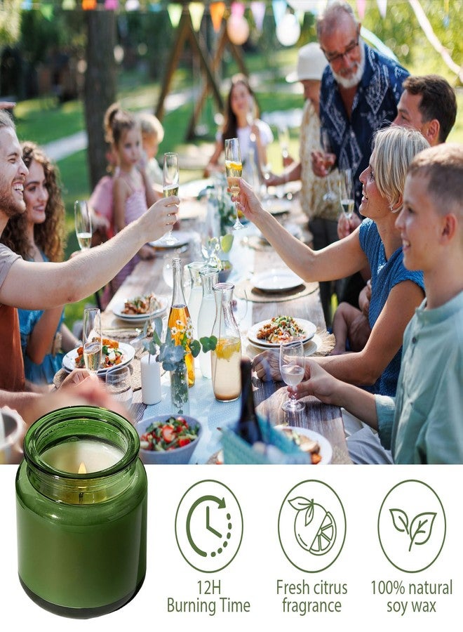 Veiuwa 12-Pack 4oz Citronella Candles Outdoor in Reusable Tins– Long-Burning Ambiance Candles for Patio, Garden, Yard, Camping, Parties Outdoor Déco - Image 3