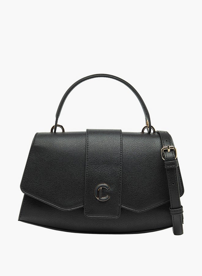 لو كونفورت حقيبة كروس بودي بنقشة بارزة بحزام قابل للفصل وإغلاق قلاب - Image 1