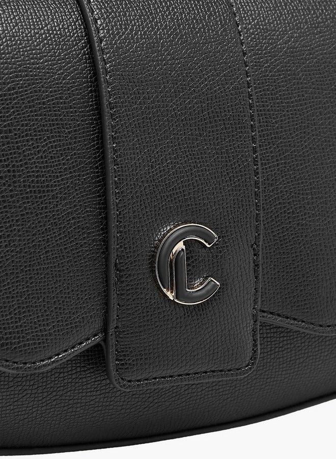 لو كونفورت حقيبة كروس بودي بنقشة بارزة بحزام قابل للفصل وإغلاق قلاب - Image 5