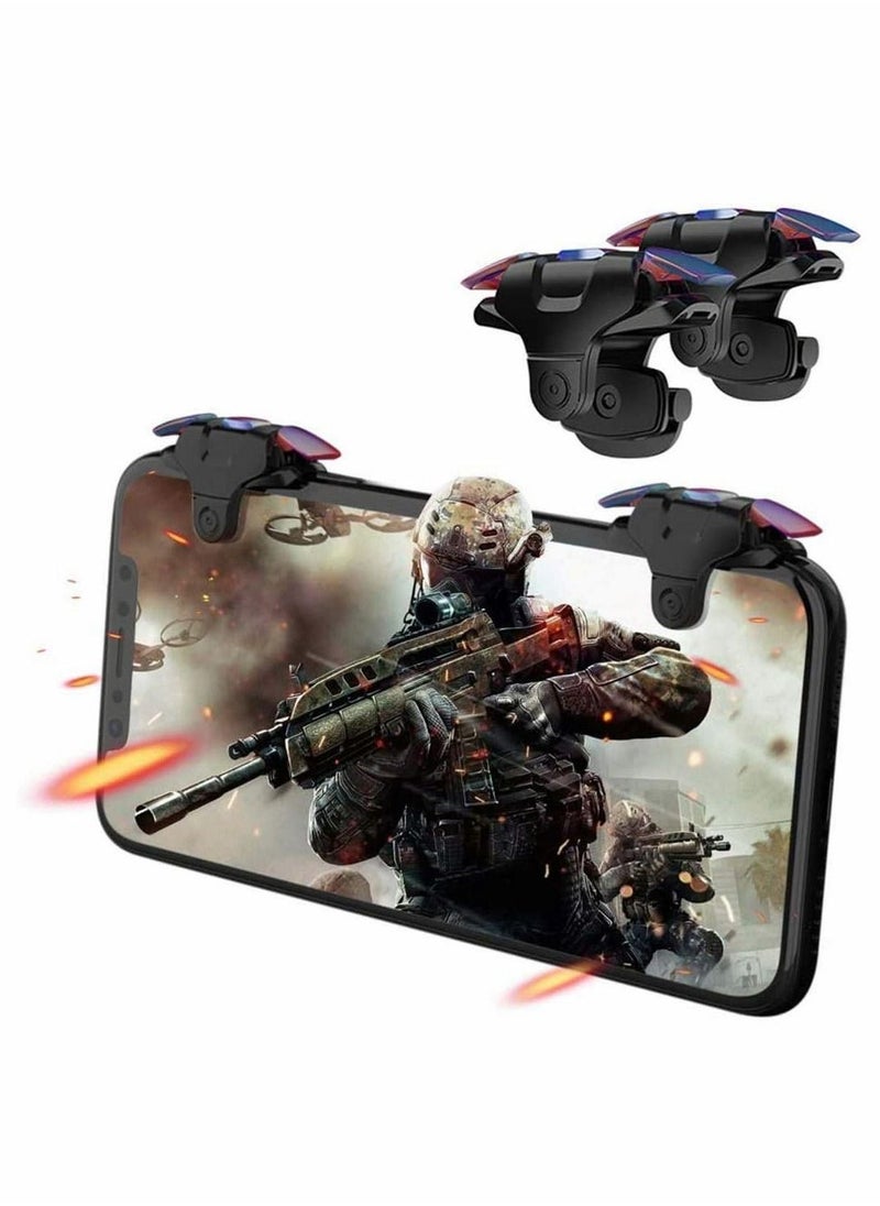 Generic - Bluetooth Phone Controller PUBG Mobile Game Controller Trigger, Upgraded Controllers Colorful Trigger Sensitive Shoot and Aim Button for Knives Out/ Rules of Survival/ Pubg Trigger - Image 1