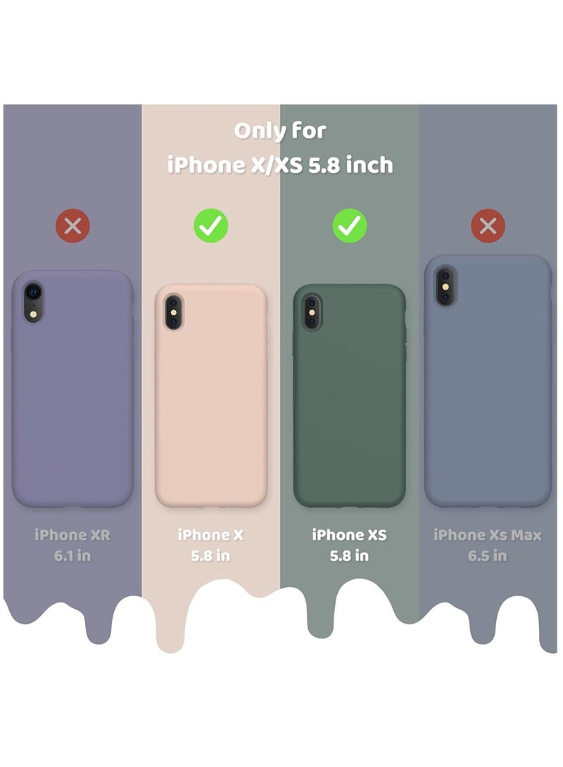 DUSALA Silicone Protective Case for iPhone X,XS- Soft Liquid Silicone Gel Slim Rubber Cover Shockproof Bumper Anti-Scratch Anti-Fingerprint (green) - Image 4