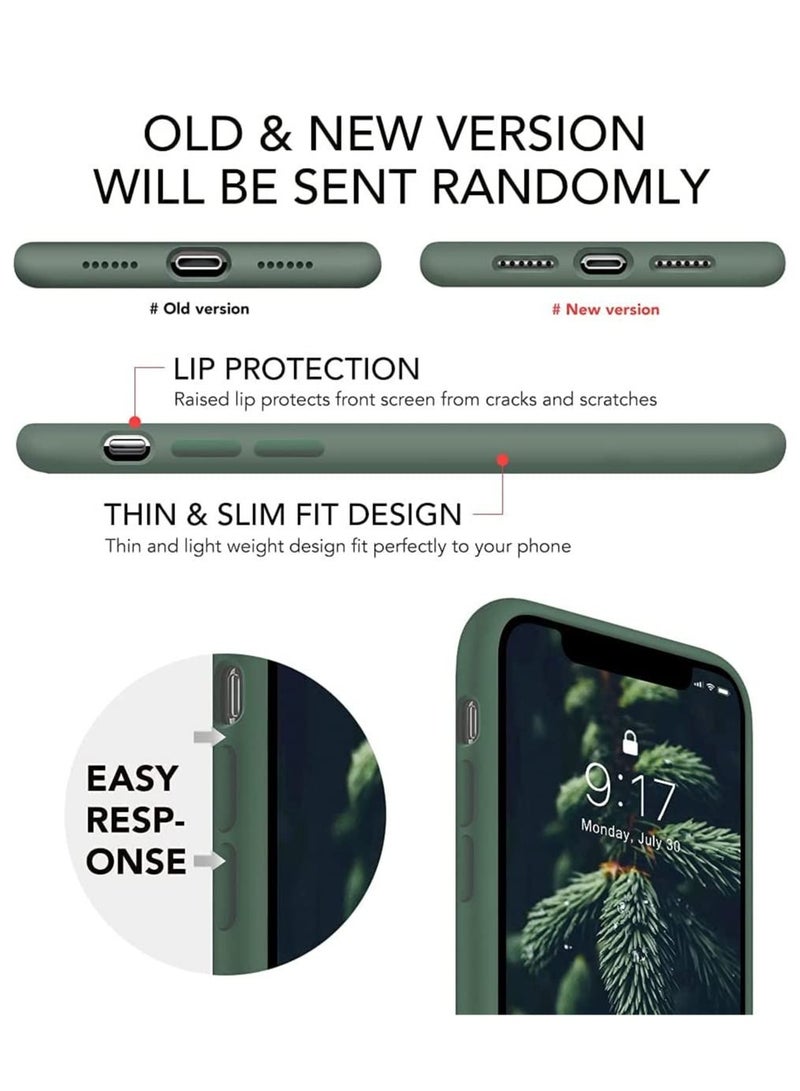 DUSALA Silicone Protective Case for iPhone X,XS- Soft Liquid Silicone Gel Slim Rubber Cover Shockproof Bumper Anti-Scratch Anti-Fingerprint (green) - Image 5