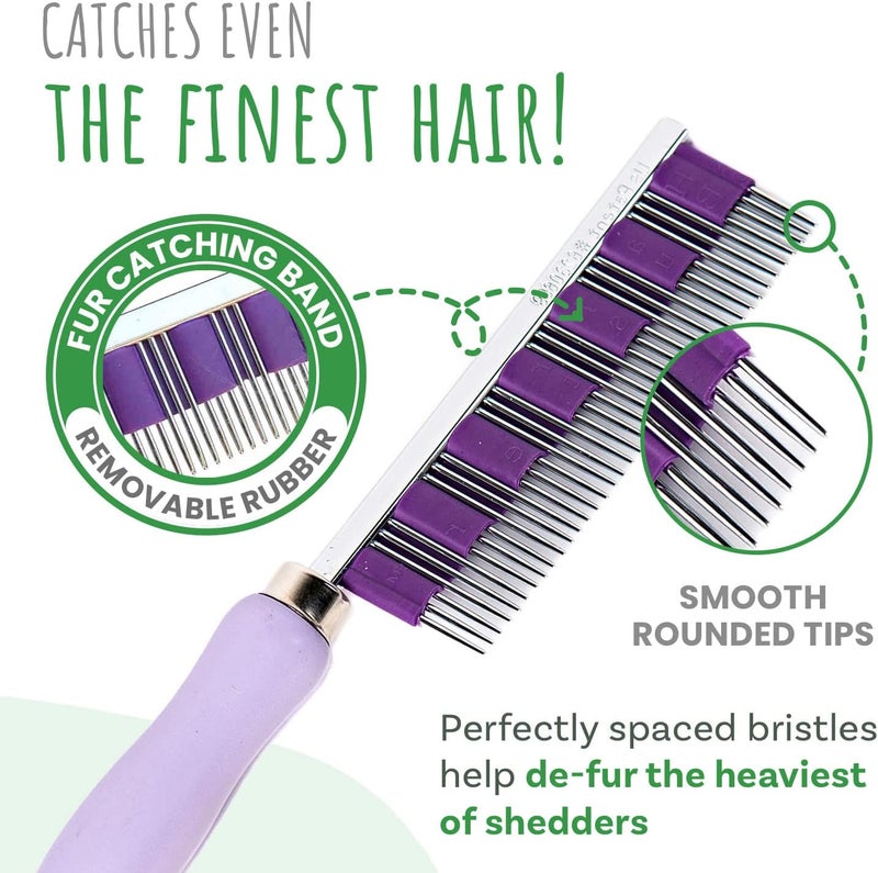 Small Pet Select - Hair Buster Comb for Rabbits, Cats and Dogs, Metal Pet Comb for Shedding and Detangling, Grooming Tool for Small Pets with Long and Short Fur - Image 3