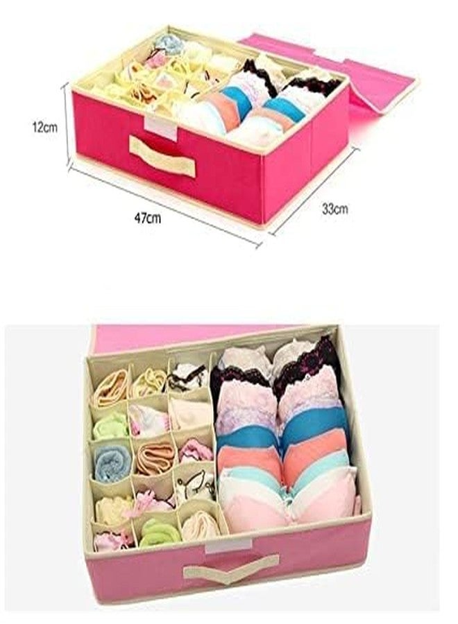 VENJA (LABEL) Venja Drawer Organizer 15+1 Compartment Organizer for Wardrobe Non-Woven Foldable Storage Box for Clothes Closet Dividers for Socks,Tie, Scarf, Handkerchiefs (Multicolor) - Image 2