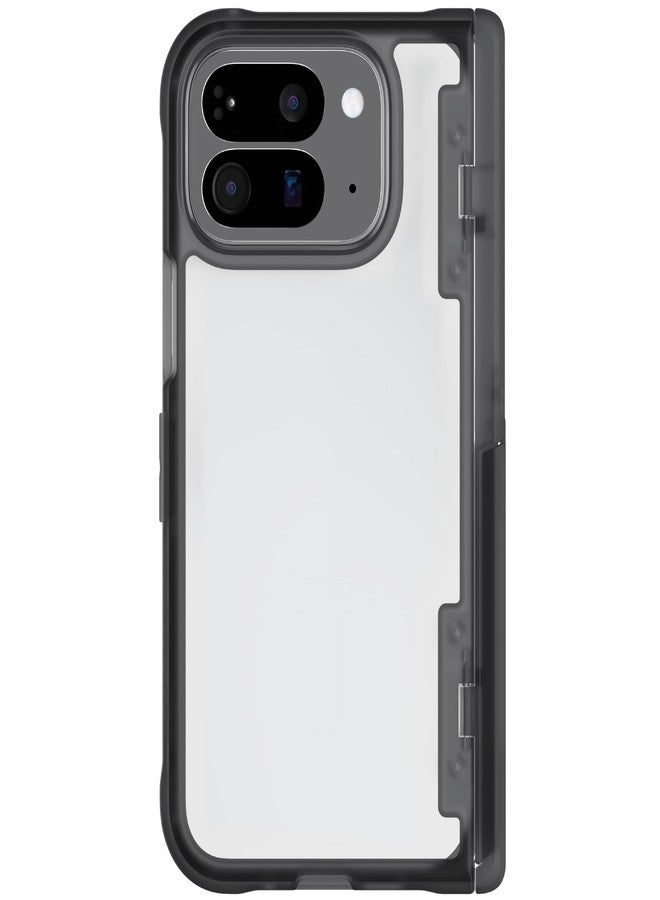 Ghostek Covert Pixel 10 Pro Fold Clear Case with Built-in Kickstand and Full Hinge Protection Designed for 2025 Google Pixel10 Pro Fold (8") (Smoke Matte) - Image 1