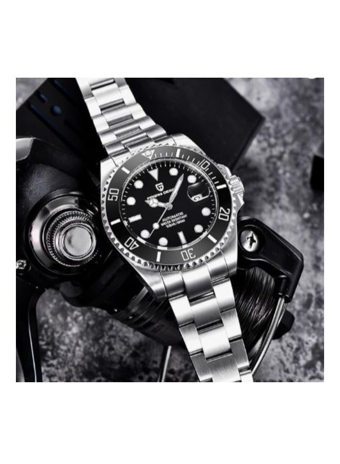 Pagani Design PD-1639 Men's Watch Japanese Automatic Mechanical 43mm Sport Waterproof Stainless Steel Sapphire Glass Wrist Watch (Black Dial and Black Bezel) - Image 5