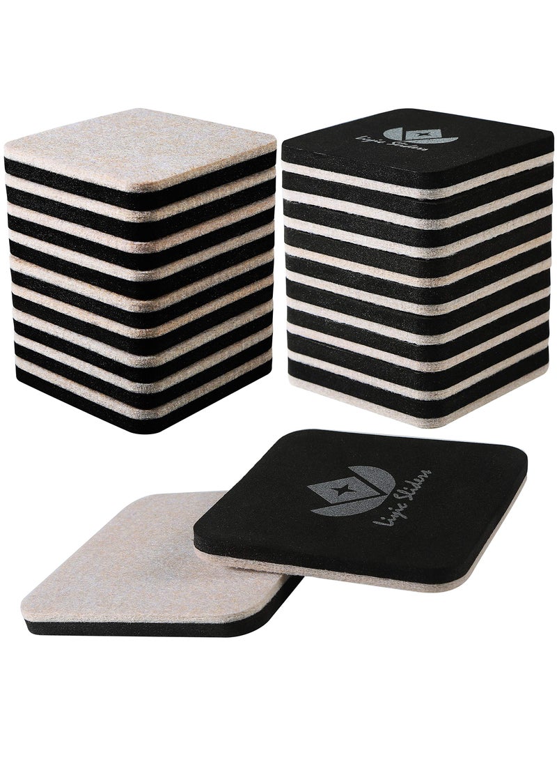 Liyic Liyic 20 Pack 3inSquare Felt Sliders for Hard Surfaces  Heavy Duty Furniture Moving Sliders 