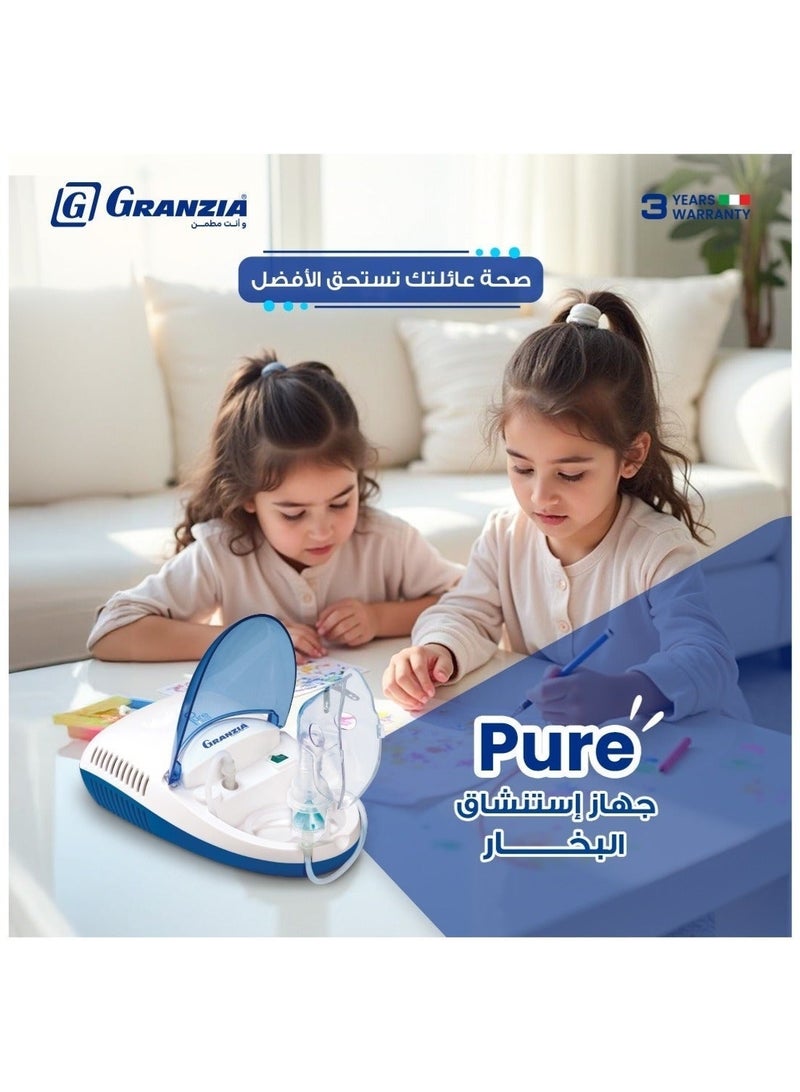 Granzia Pure Compressor Nebulizer – Steam Inhaler Machine for Adults & Kids – With Medicine Cup, Adult & Child Masks - Image 5