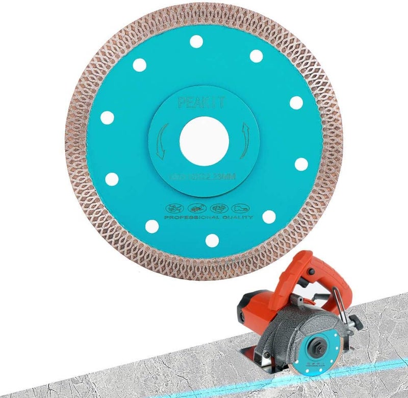 PEAKIT Fast Diamond Blade 5 Inch Porcelain Tile Cutter Granite Blade Disc Ceramic Cutting Wheel for Grinder or Tile Saw - Image 1