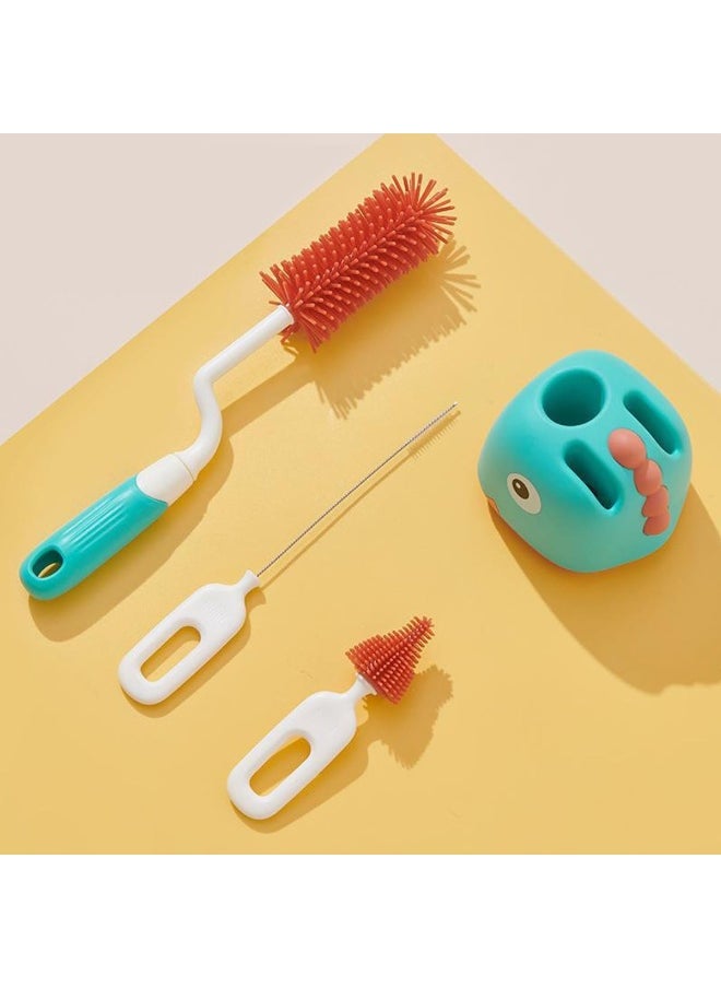 Silicone Baby Bottle Brush Set with Stand Multipurpose Baby Bottle Cleaning Brush Cleaner Kit for Bottle/Pacifier/Straw/Containers/Glassware - pzsku/Z0D7AF6018A28979452A0Z/45/_/1720105048/67aa555a-9f56-4c34-80df-d09f9d4053cb