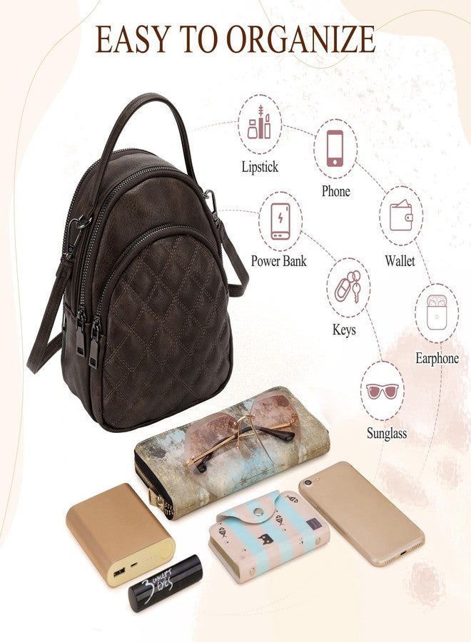 VX VONXURY حقيبة ظهر صغيرة، حقيبة كتف نسائية عصرية قابلة للتحويل مع حزام جيتار - Image 4