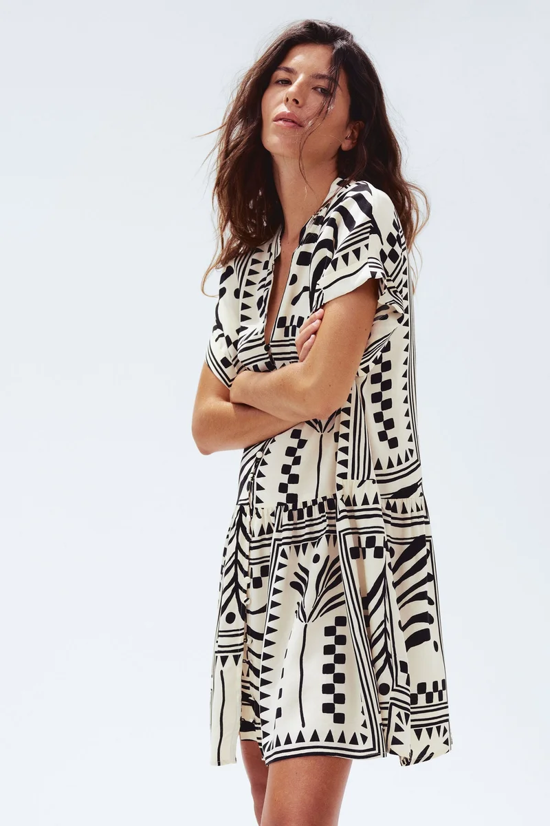 H&M Crinkled tunic dress